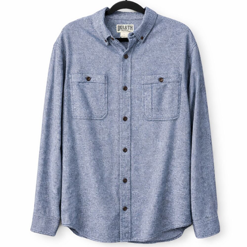 DULUTH TRADING COMPANY CASUAL CLASSIC EVERYDAY BUTTON FRONT SHIRT SIZE LARGE
